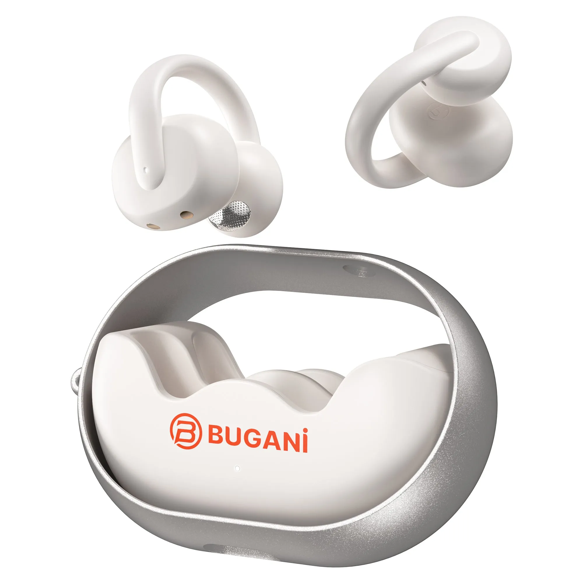 Auricolare Bluetooth Bugani Clip B21, TWS, Bianco - immagine 1