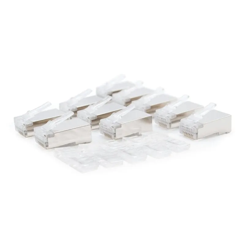 Connettore Nanocavo RJ45 8 fili FTP Cat.6 Confezione da 10 unità - immagine 1