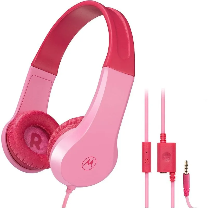 Cuffie per bambini Motorola Moto JR200 con cavo rosa - immagine 1