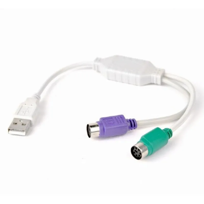 Gembird UAPS12 cavo PS/2 0,3 m 2x 6-p Mini-DIN USB A Bianco - immagine 1