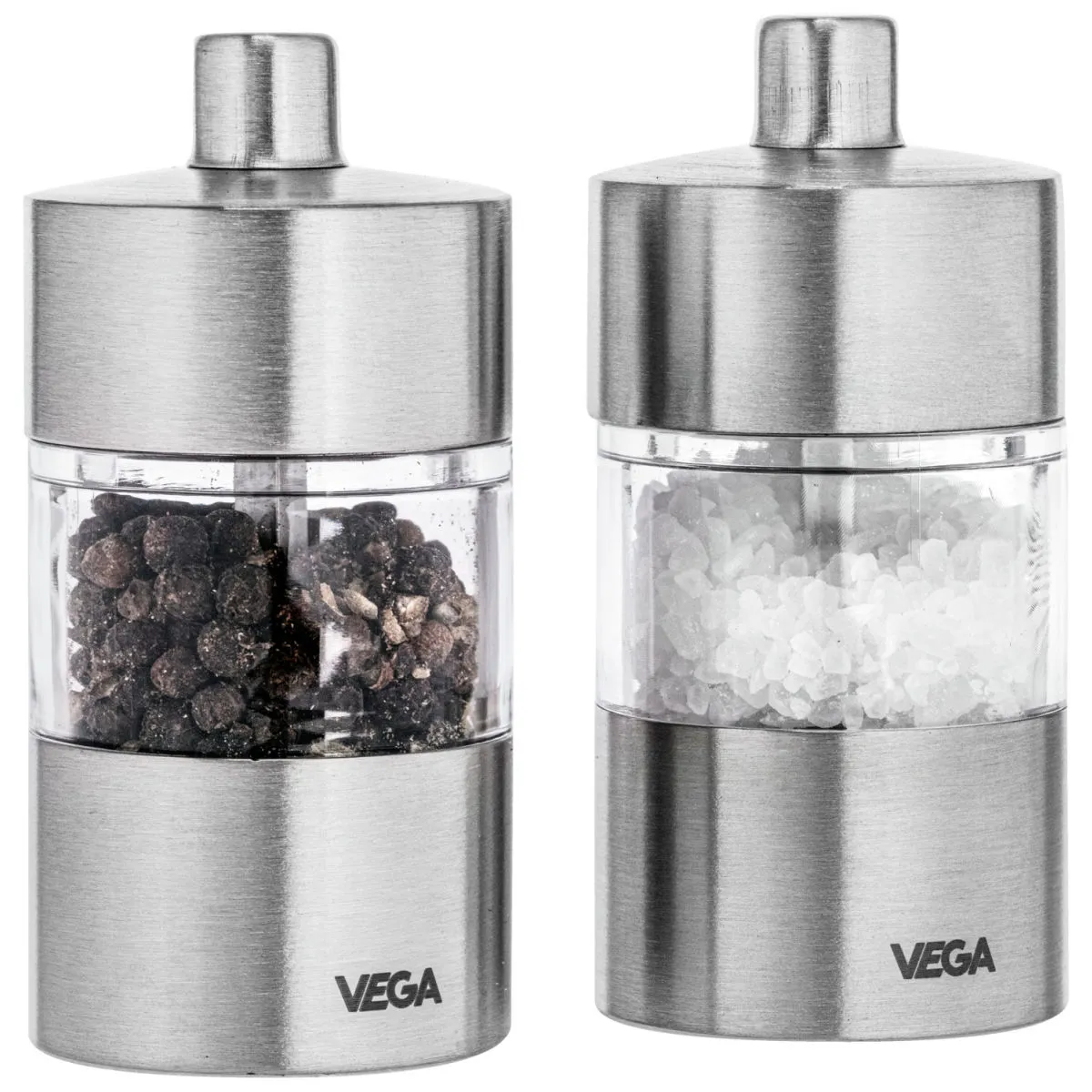 VEGA Set macinasale e macinapepe Moreno; 4x8.5 cm (ØxH); argento - immagine 1
