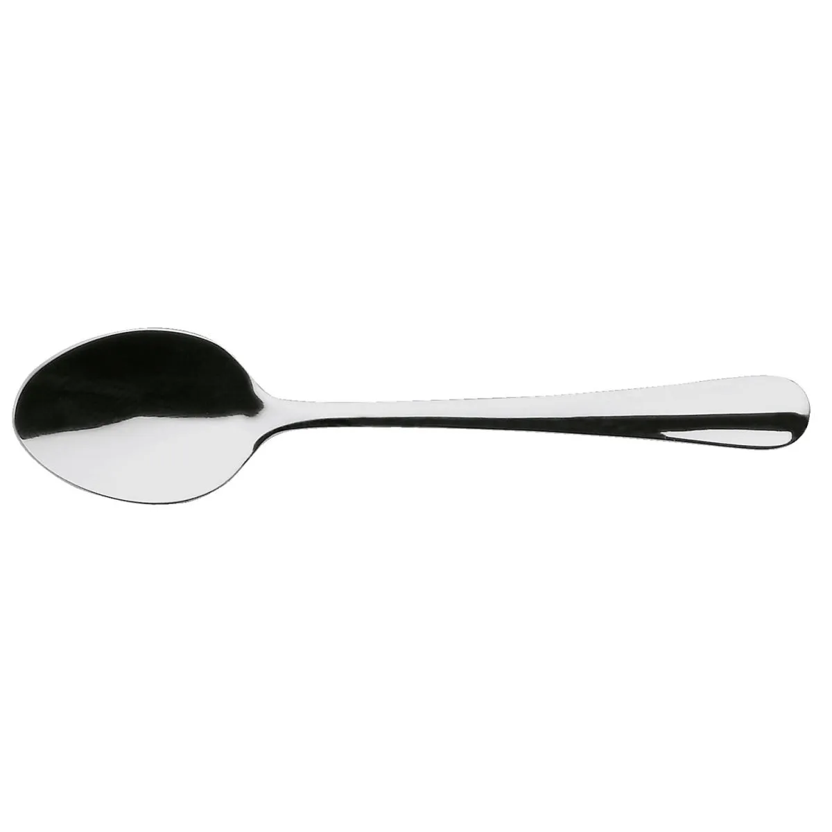 12x VEGA Cucchiaino caffè espresso Baguette; 11 cm (L); argento, manico argento; 12 pz. / Pacco - immagine 1