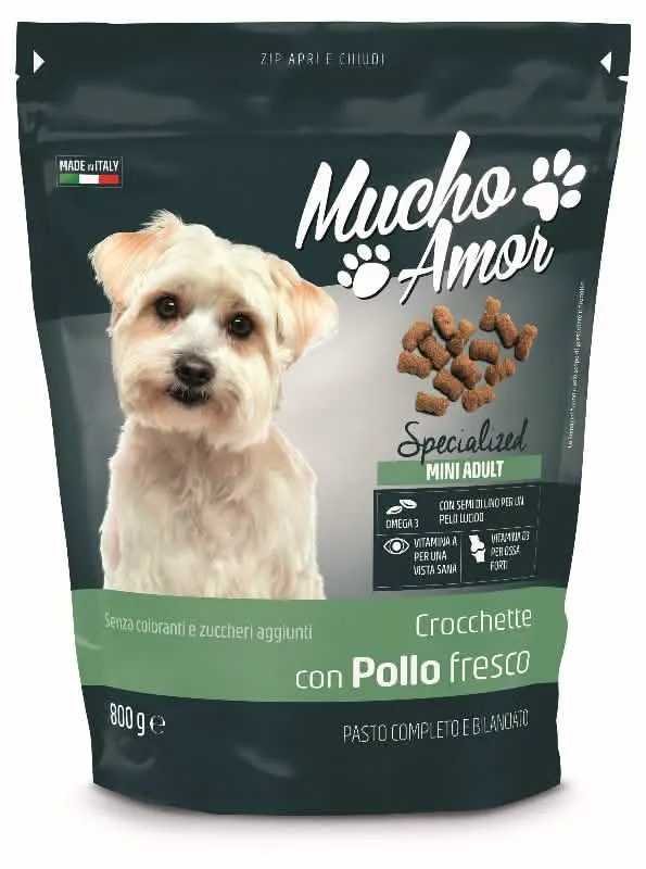 Croccantini MuchoAmor Cane Giovane 800g - Nutrizione Completa per Cani - immagine 1