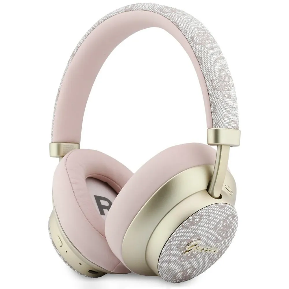 Handsfree Bluetooth Guess 4G Gold Script Metal, A2DP, Rosa - immagine 1