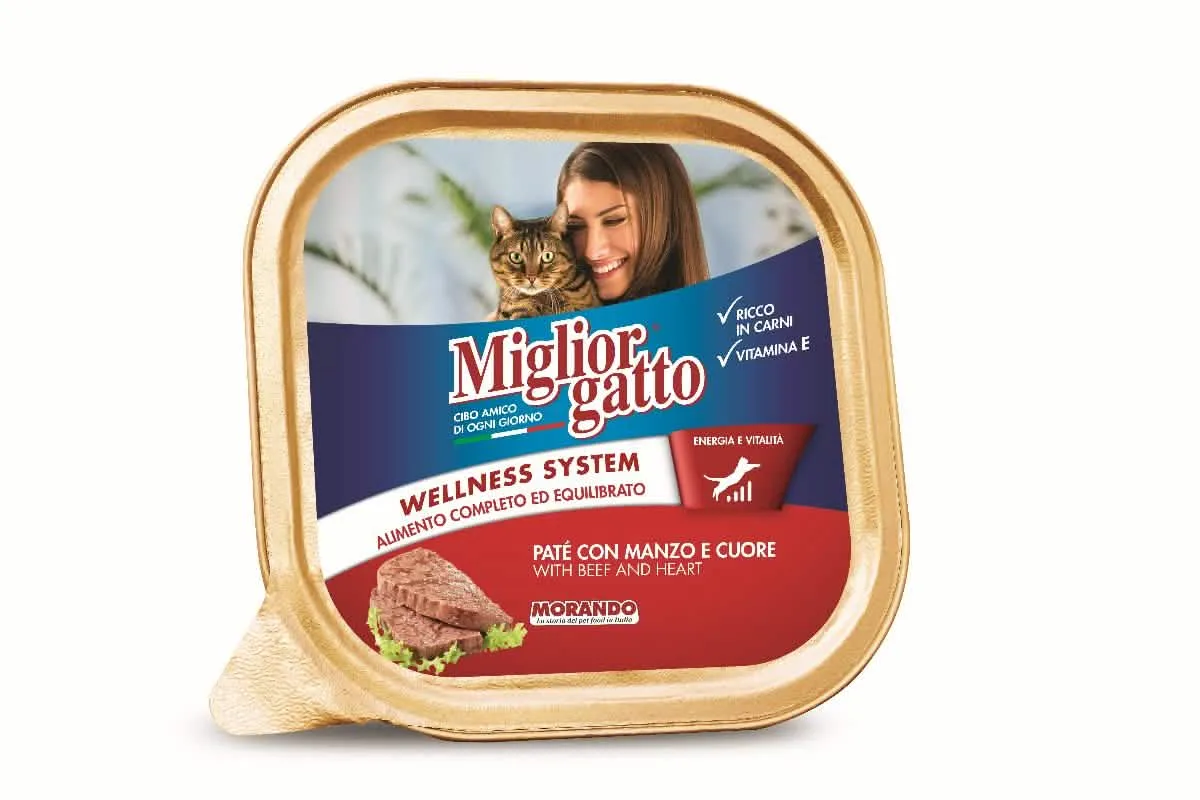 Migliorgatto Vaschette 100g Manzo e Cuore - immagine 1