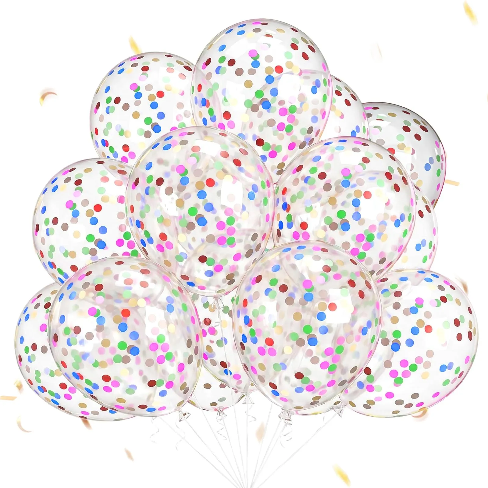 50 Palloncini di Coriandoli, 12 Pollici Lattice Palloncino Colorati - immagine 1