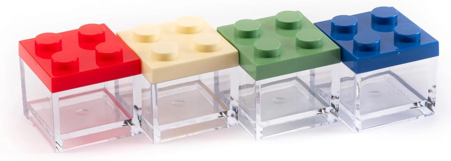Manzoni Home - Contenitori Mattoncino - Set da 12 Pezzi Multicolore - Ideali come Bomboniere per Matrimoni, Feste di Laurea e Decorazioni Creative - Made in Italy - immagine 3