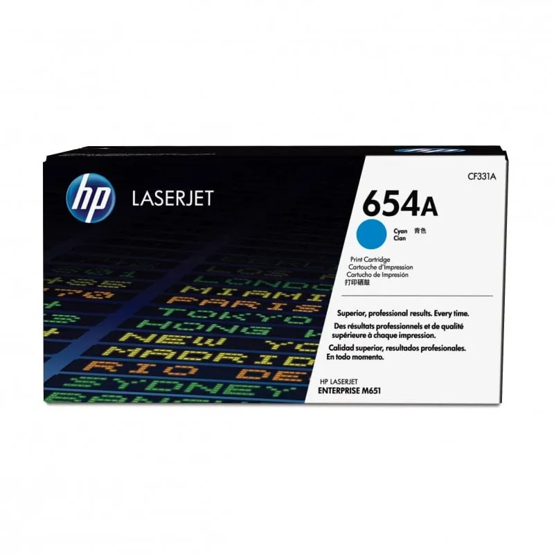 HP Cartuccia Toner originale ciano LaserJet 654A - immagine 1
