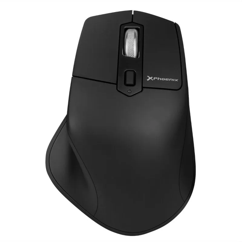 Mouse ottico wireless Phoenix Ergo M2 2400 DPI Nero - immagine 1