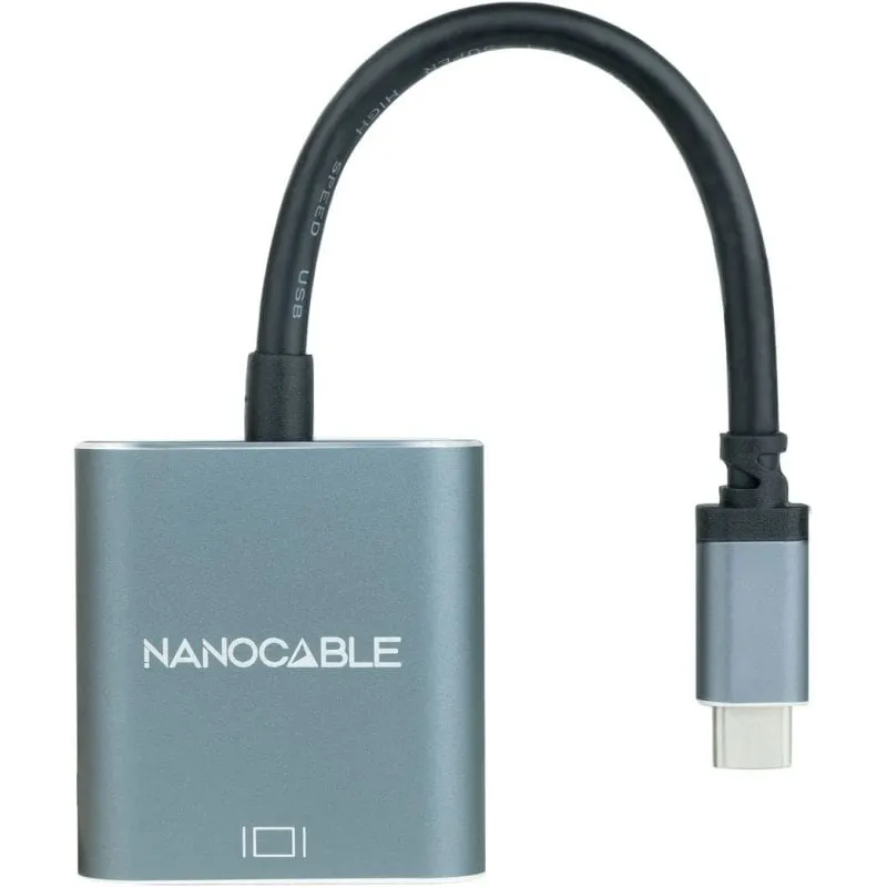 Adattatore nanocavo USB-C 3.1 a VGA maschio/femmina 10 cm grigio - immagine 1