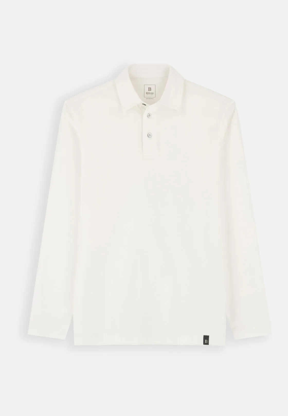 Boggi, Polo In Jersey Di Cotone E Seta, Uomo, Bianco, Taglia: XL - immagine 5