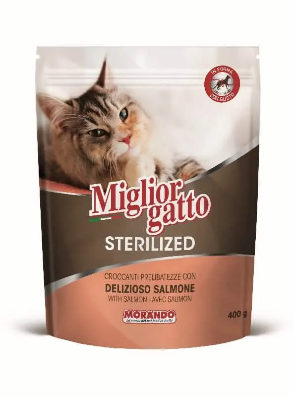 Migliorgatto Crocchette 400g Salmone Sterilizzato - immagine 1