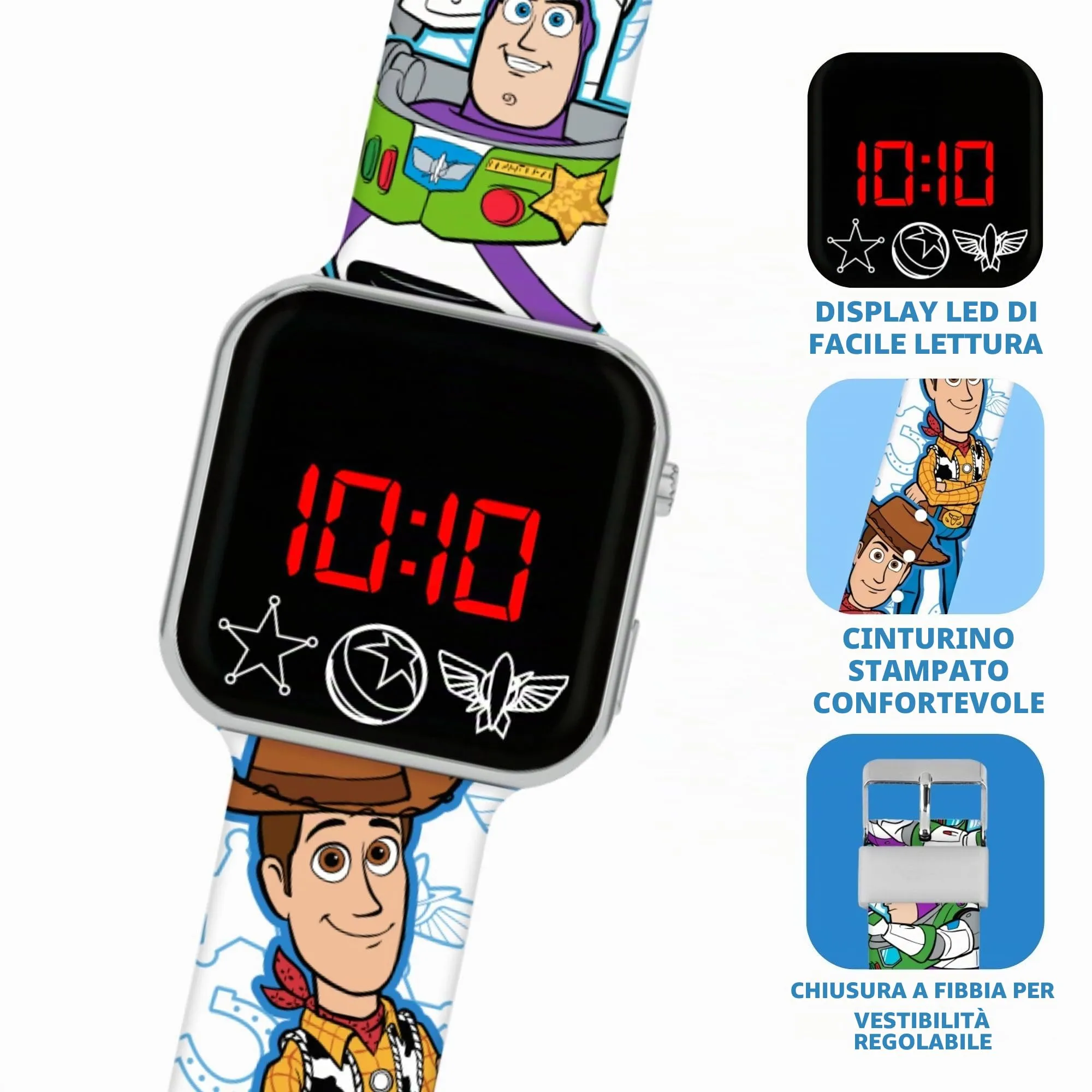 Disney Toy Story Buzz and Woody - Orologio a LED - immagine 3