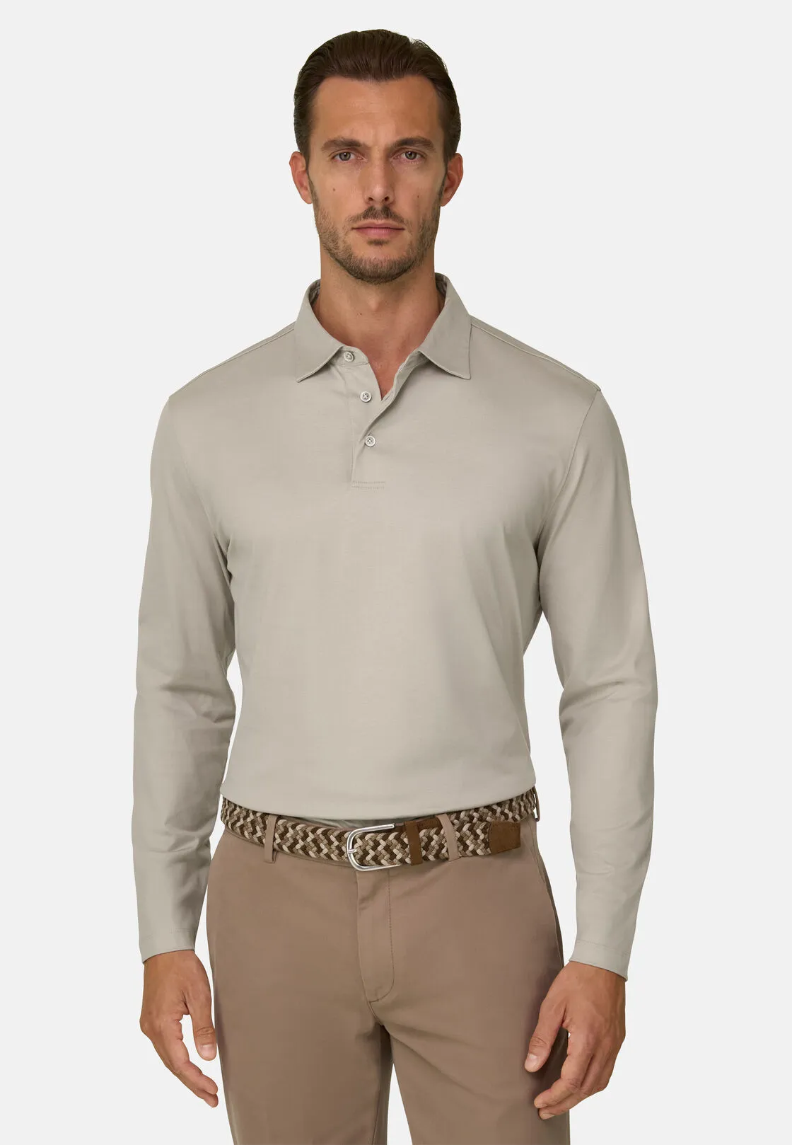 Boggi, Polo In Jersey Di Cotone E Seta, Uomo, Beige, Taglia: XXL - immagine 1