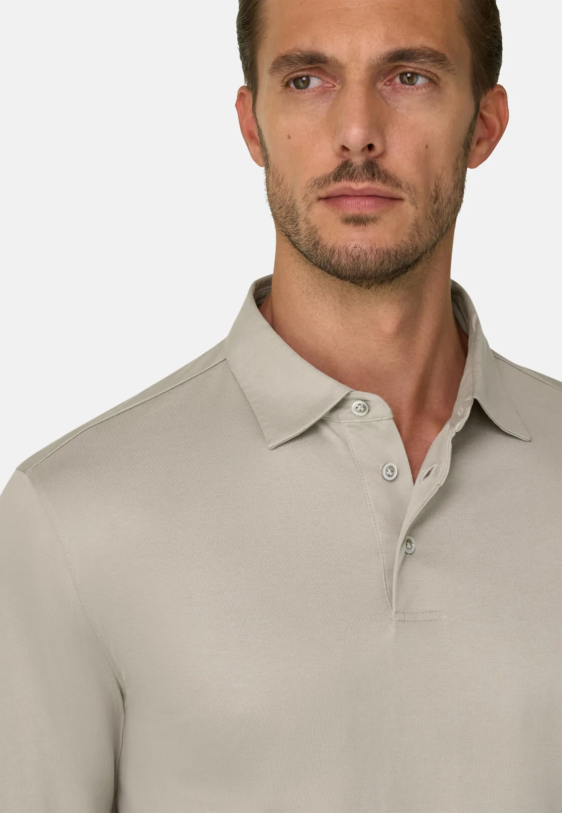 Boggi, Polo In Jersey Di Cotone E Seta, Uomo, Beige, Taglia: XXL - immagine 3