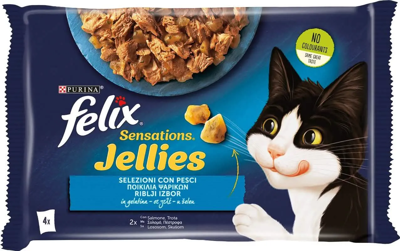 Felix Sensations Gatto 4x85g Salmone e Trota - immagine 1