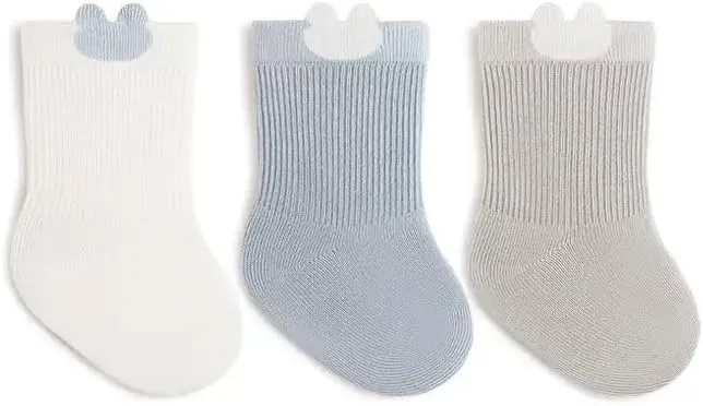 CREVENT Set regalo per ragazze e ragazzi - Cestino organizer per pannolini con 1 coperta, 1 Taggie, 1 Lovey, 3 calzini, 2 body per neonati, 1 giostrina per culla - immagine 6