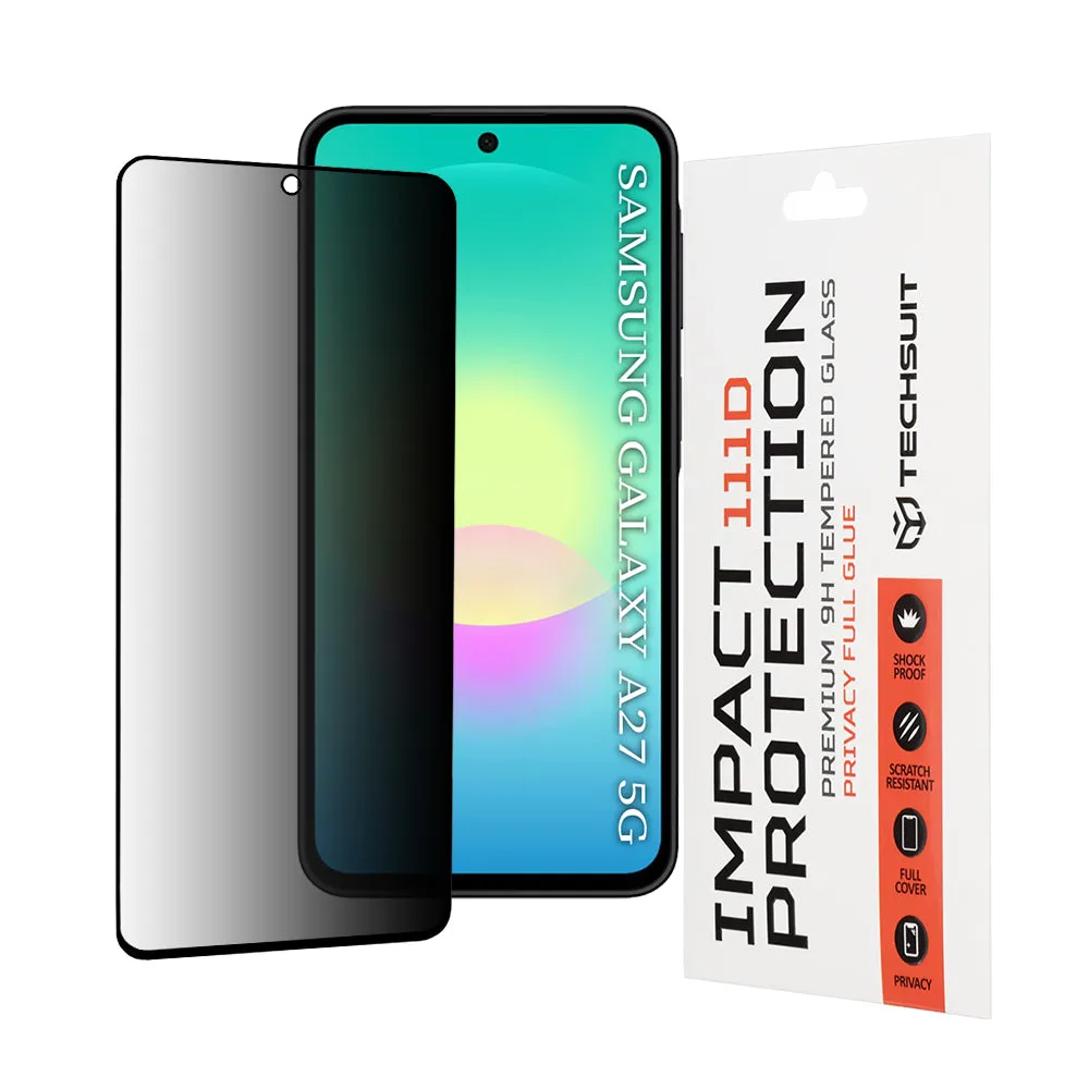 Pellicola protettiva per schermo Privacy Techsuit per Samsung Galaxy A27 5G, Vetro Temperato, Full Glue, 111D - immagine 1