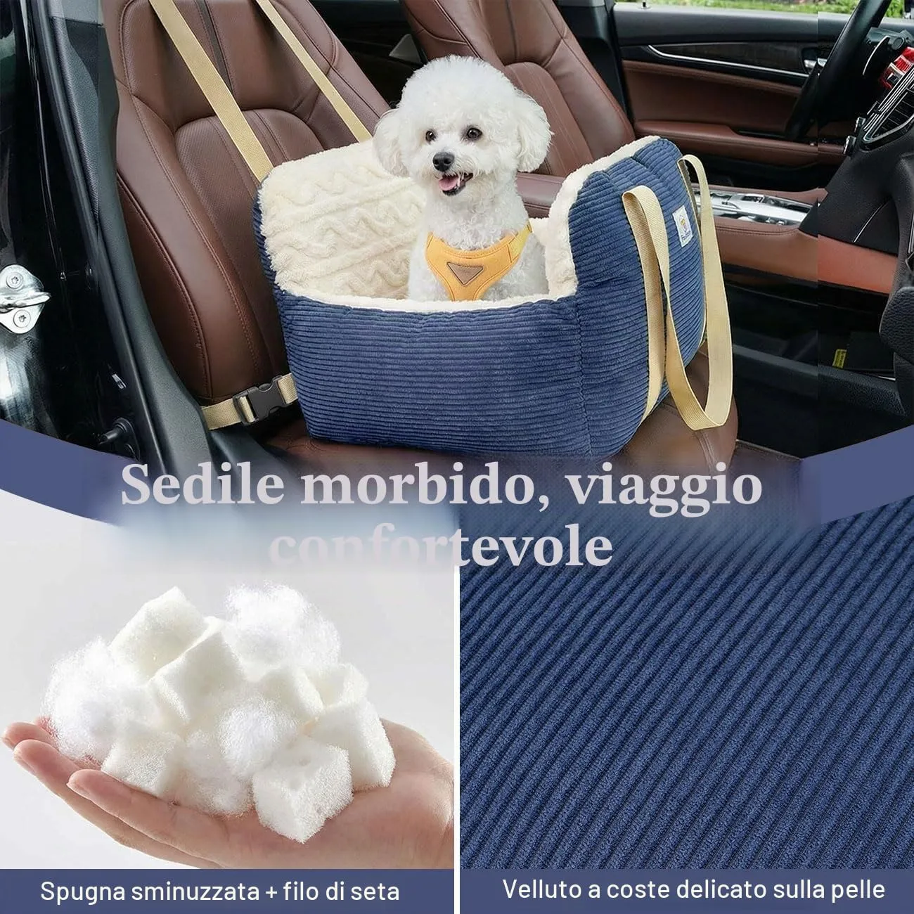 Pawaboo Seggiolino Auto per Cani di Piccola e Media Taglia, Fino a 25Lb - immagine 2