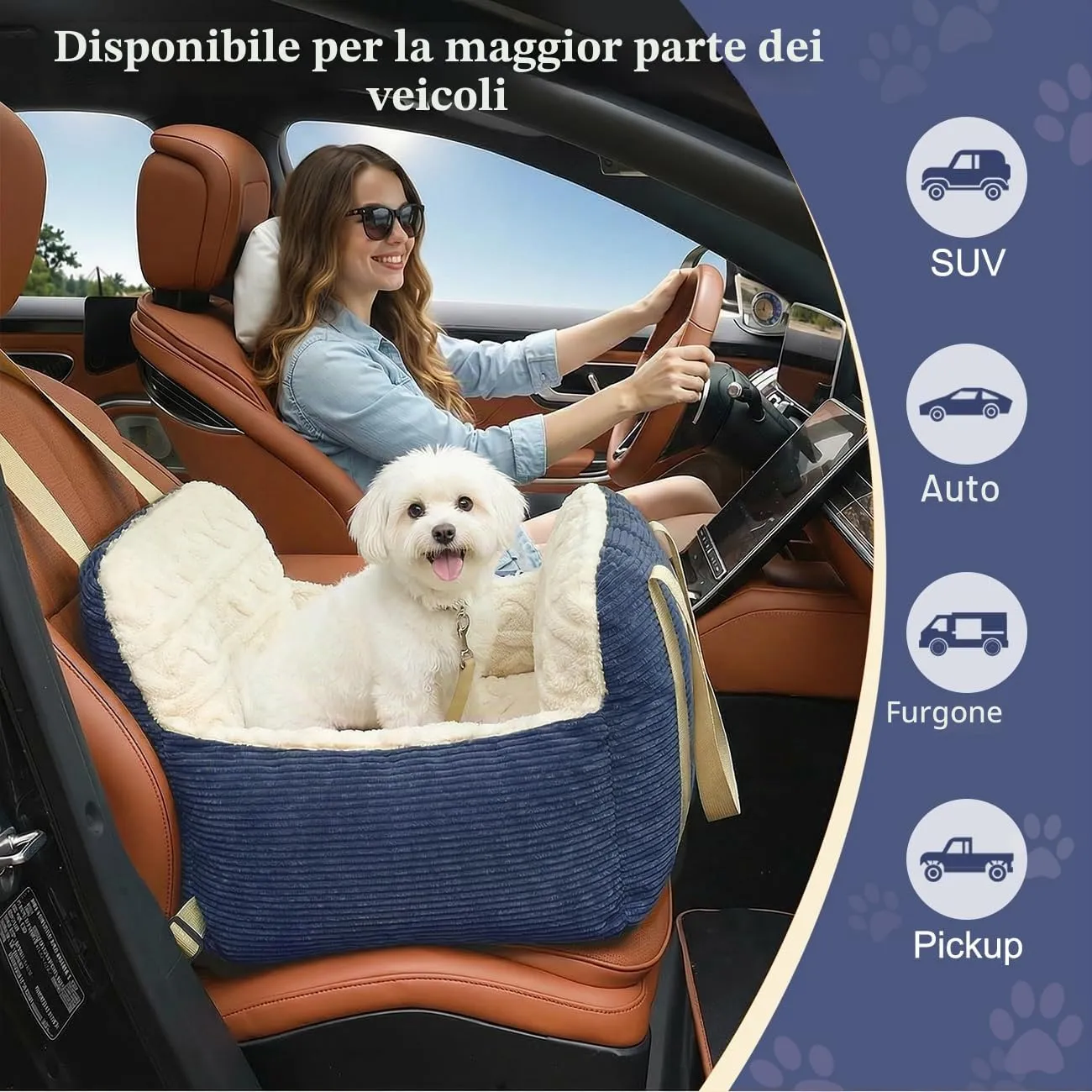 Pawaboo Seggiolino Auto per Cani di Piccola e Media Taglia, Fino a 25Lb - immagine 4