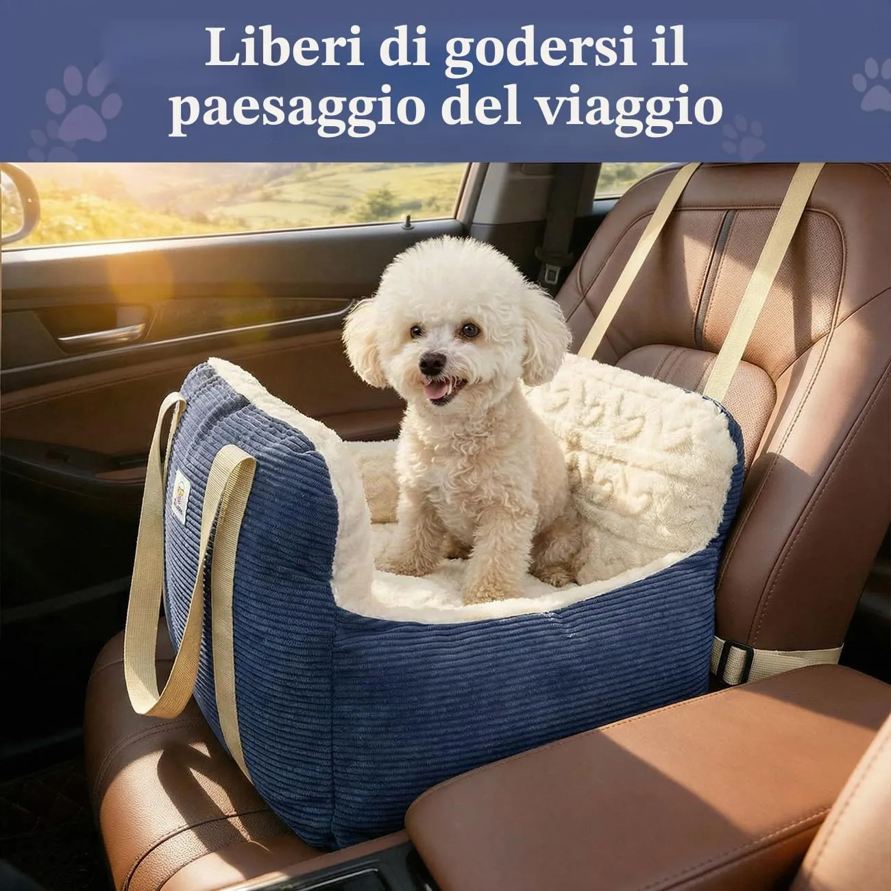 Pawaboo Seggiolino Auto per Cani di Piccola e Media Taglia, Fino a 25Lb - immagine 6