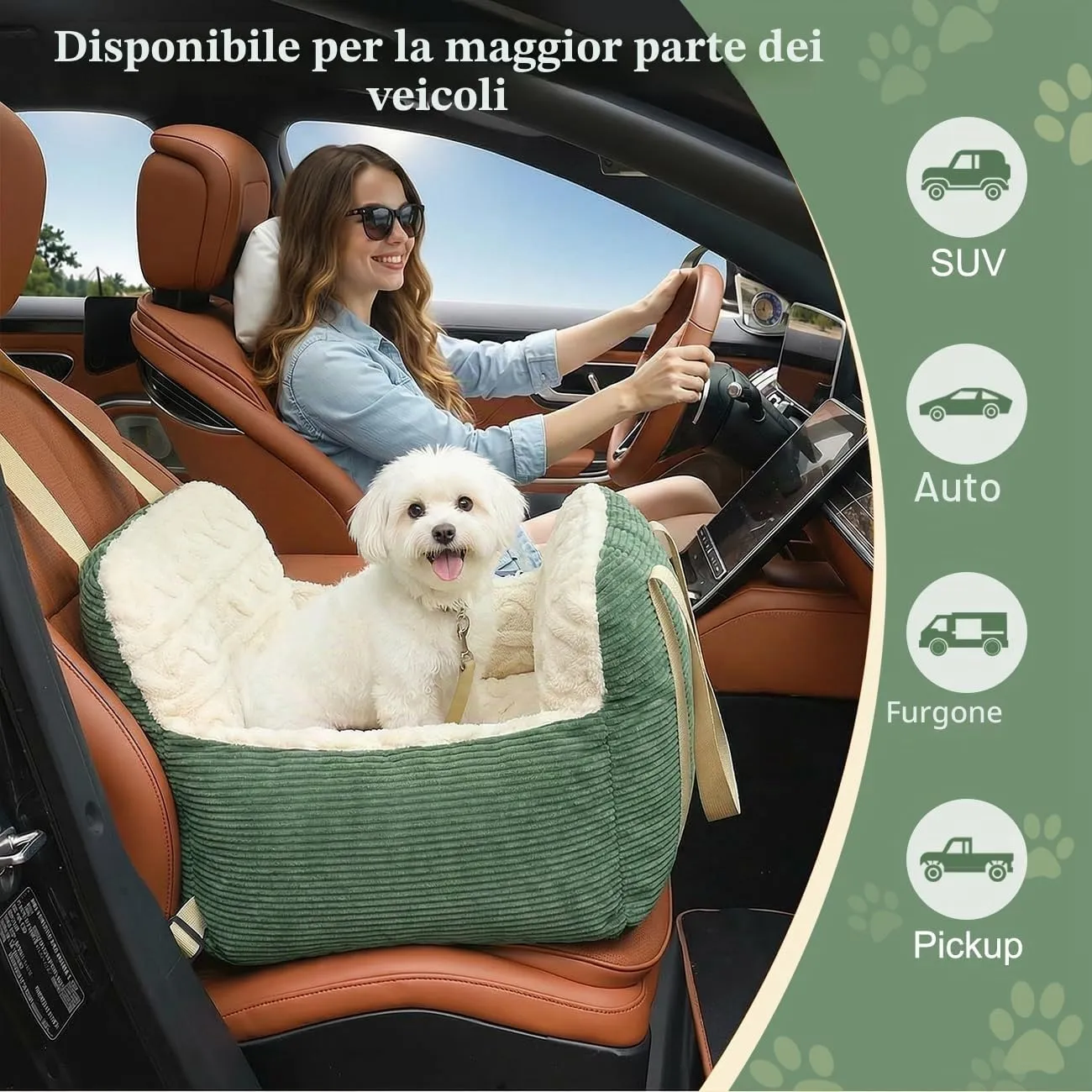 Pawaboo Seggiolino Auto per Cani di Piccola e Media Taglia, Fino a 25Lb - immagine 4