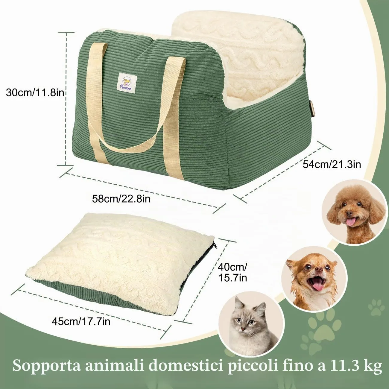 Pawaboo Seggiolino Auto per Cani di Piccola e Media Taglia, Fino a 25Lb - immagine 5
