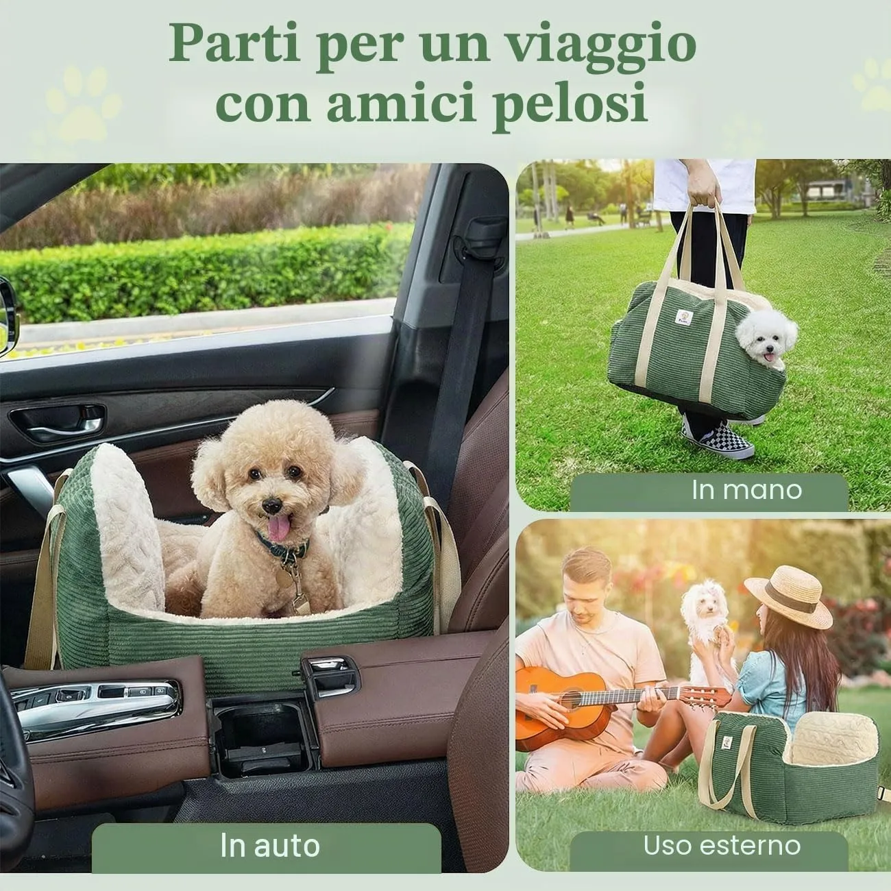 Pawaboo Seggiolino Auto per Cani di Piccola e Media Taglia, Fino a 25Lb - immagine 7