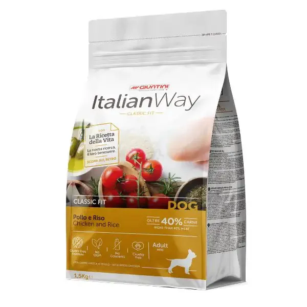 ItalianWay Mini Adult Pollo e Riso 1,5 kg - Croccantini per cani - immagine 1