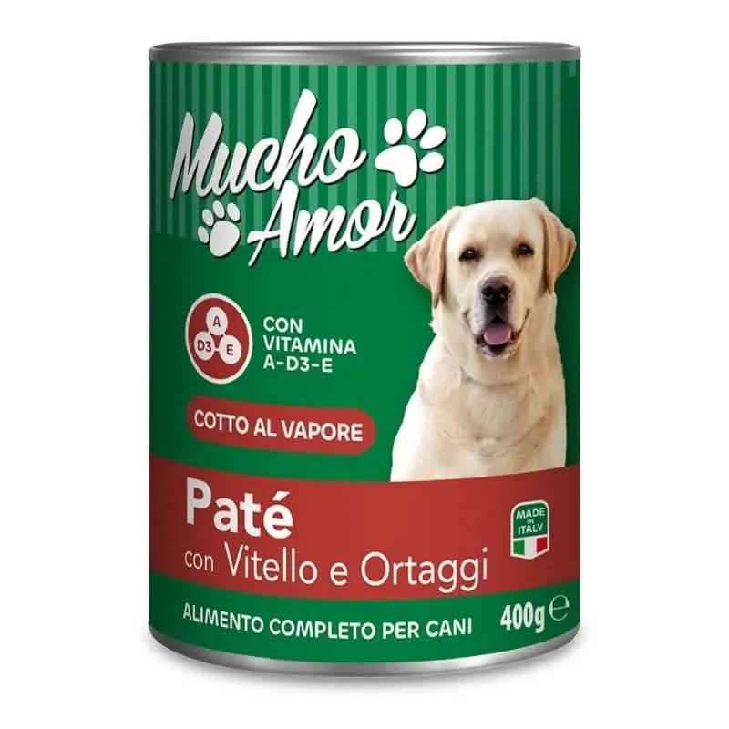 Paté di Cane MuchoAmor 400g con Vitello e Ortaggi - immagine 1