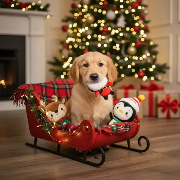 Peluche di Natale per cani Testoline Ferribiella Soggetti assortiti - Giochi per cani - immagine 1