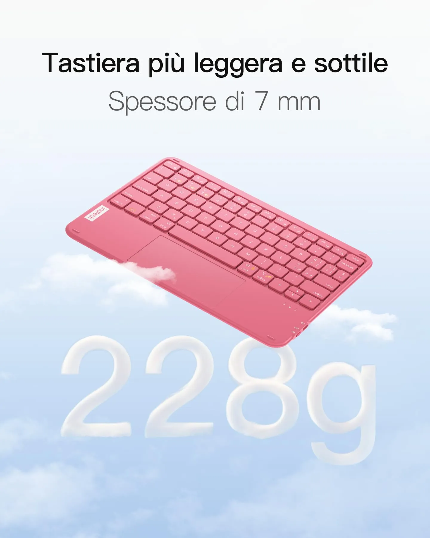 Inateck Tastiera iPad Ultrasottile con Touchpad, Bluetooth 3 Canali - immagine 3