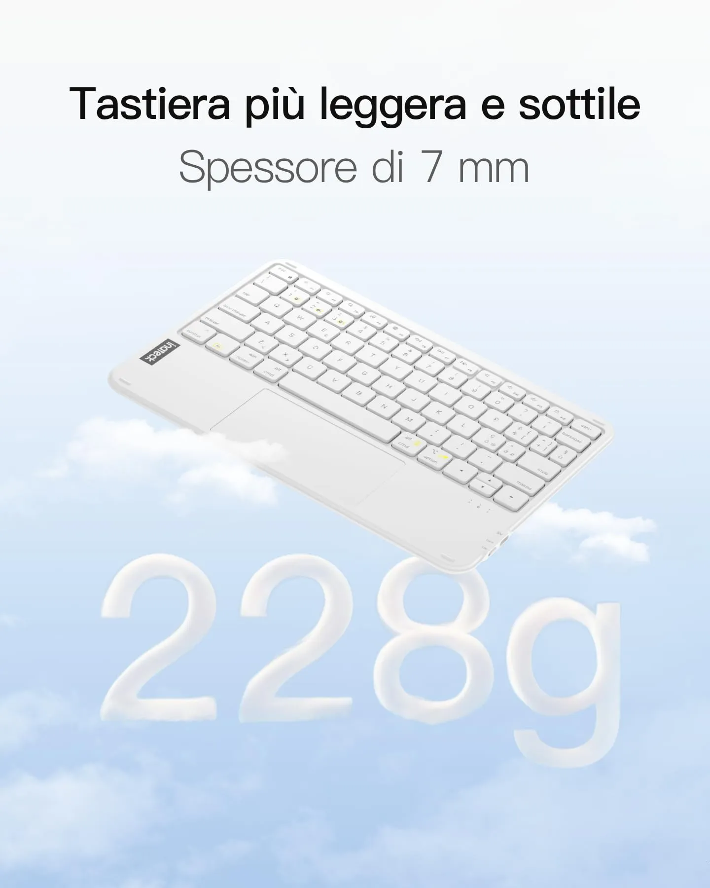 Inateck Tastiera iPad Ultrasottile con Touchpad, Bluetooth 3 Canali - immagine 4
