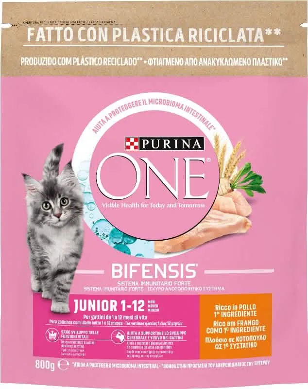 Purina One Gatto 800g Junior Pollo e Cereali - immagine 1