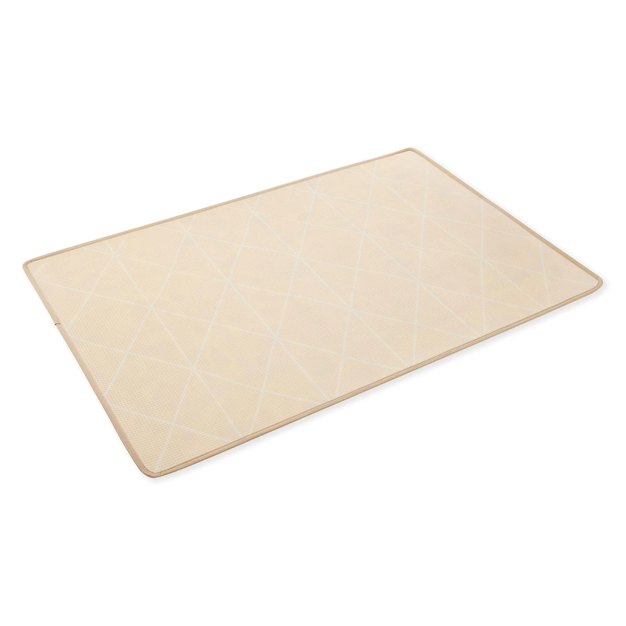 Mamabrum Tappeto Gioco Reversibile 180x120 cm per Neonati e Bambini, Superficie Morbida in Schiuma XPE per Gattonare e Giocare, Motivo Dolce Cittadina/Beige Sabbia, Sottofondo Leggero Arrotolabile - immagine 2