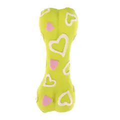 PetUp Joy gioco per cani Osso con cuori in lattice per denti e gengive Misura 17 cm - Giochi per cani - immagine 1
