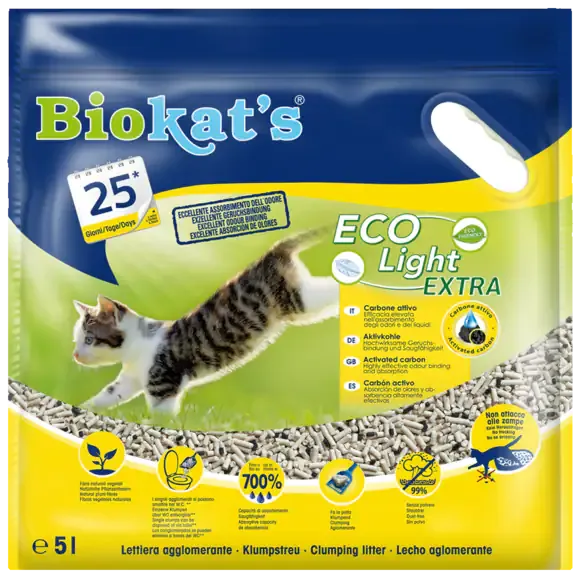 Biokat's EcoLight Extra - Lettiera 5 lt (2,9 kg) - Lettiera vegetale - immagine 1