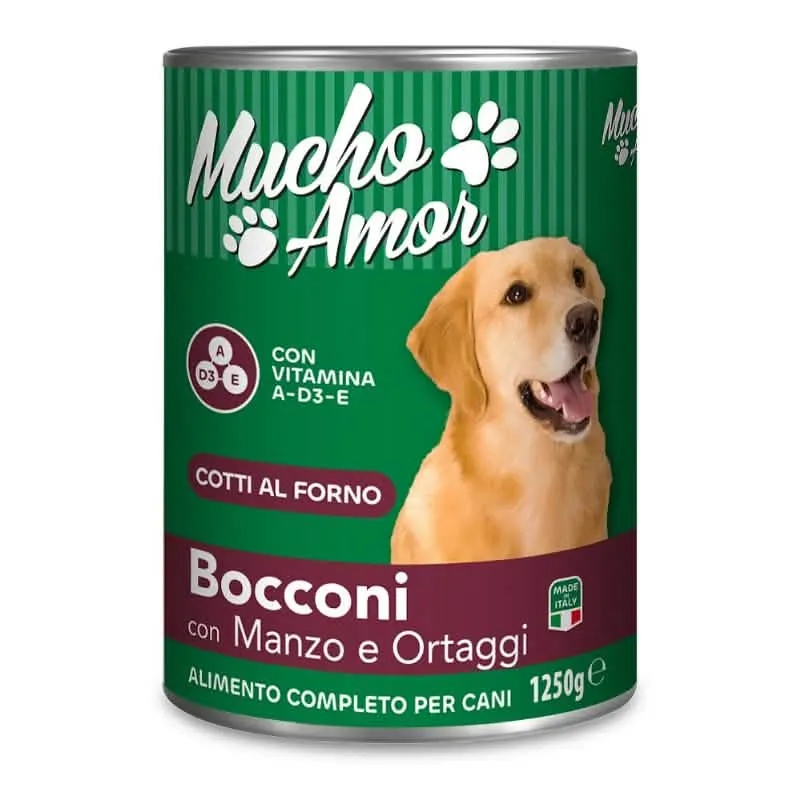 Cane Bocconi MuchoAmor 1,25kg con Manzo e Verdure - immagine 1