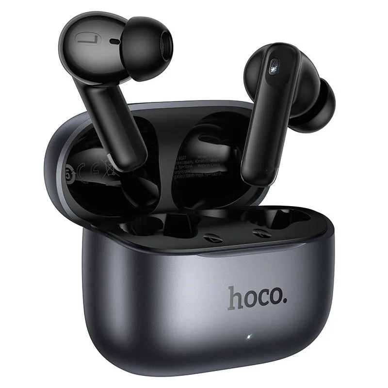 Auricolare Bluetooth HOCO EQ27 AI Translation, TWS, ANC, Grigio - immagine 1