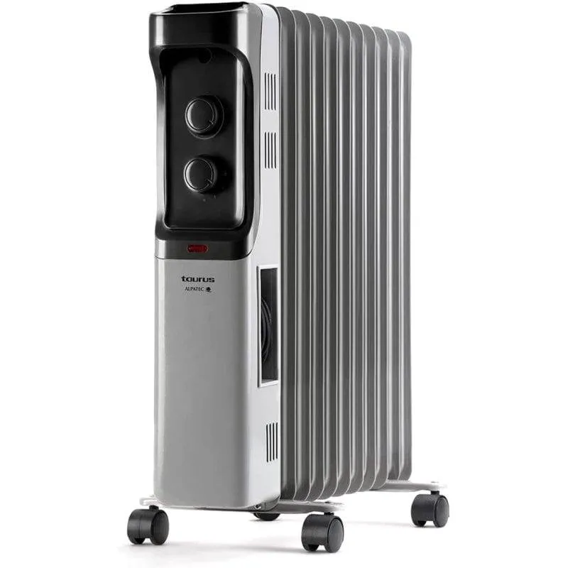 Radiatore a Olio Taurus Dakar 2500W 11 Elementi Portatile Nero Grigio - immagine 1