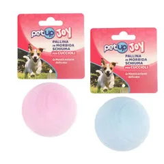 PetUp Joy gioco per cani Pallina in morbida schiuma per cuccioli Diametro 6 cm Colori assortiti - Giochi per cani - immagine 1