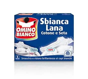 Omino Bianco Sbianca Lana - 5 Bustine per un Bianco Brillante - immagine 1