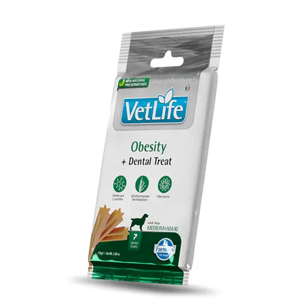 Farmina Vet Life Obesity snack dentali per cani Adult Medium/Large 100 gr Origine vegetale - immagine 1