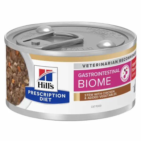 Hill's Prescription Diet Gastrointestinal Biome Stress 82 gr Spezzatino pollo e verdure - confezione da 6 pezzi - Dieta veterinaria per gatti - immagine 1