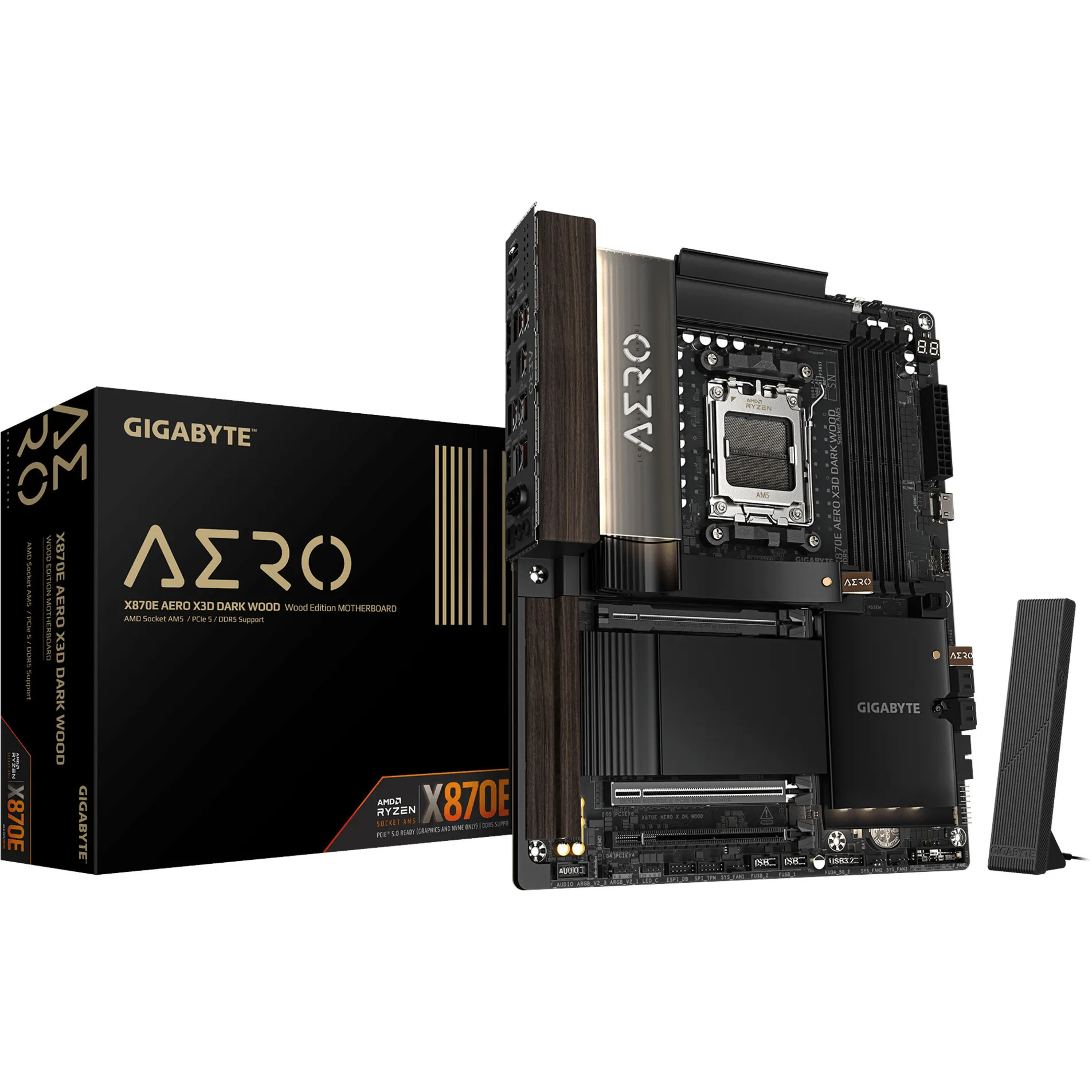 X870E AERO X3D DARK WOOD, Scheda madre - immagine 1