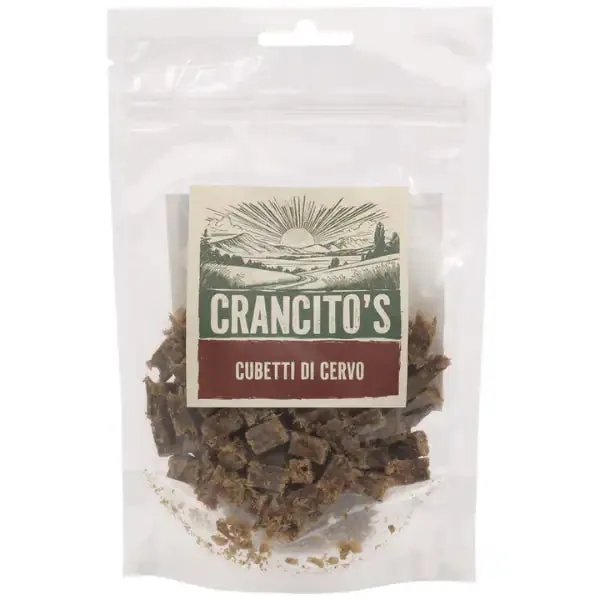 Crancito's snack naturale Dog Adult Cubetti 80 gr Cervo - immagine 1