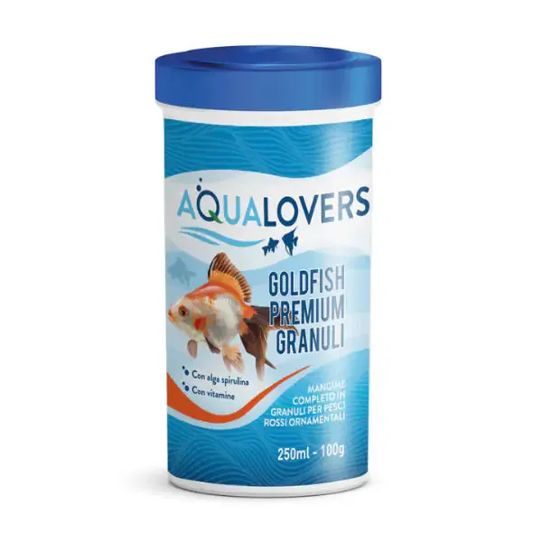Goldfish premium Aqualovers Mangime completo in granuli per pesci rossi ornamentali 100 gr (250 ml) - immagine 1