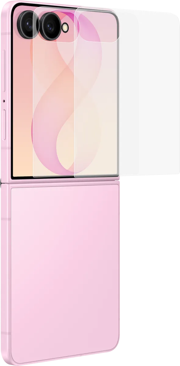 Pellicola protettiva per schermo esterno Samsung anti-riflesso per Galaxy Z Flip8 F776, plastica, set da 2 pezzi EF-UF776CTEGWW - immagine 1