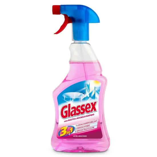 GLASSEX COMPLETO 500ML - PULITORE UNIVERSALE CON ACETO - immagine 1