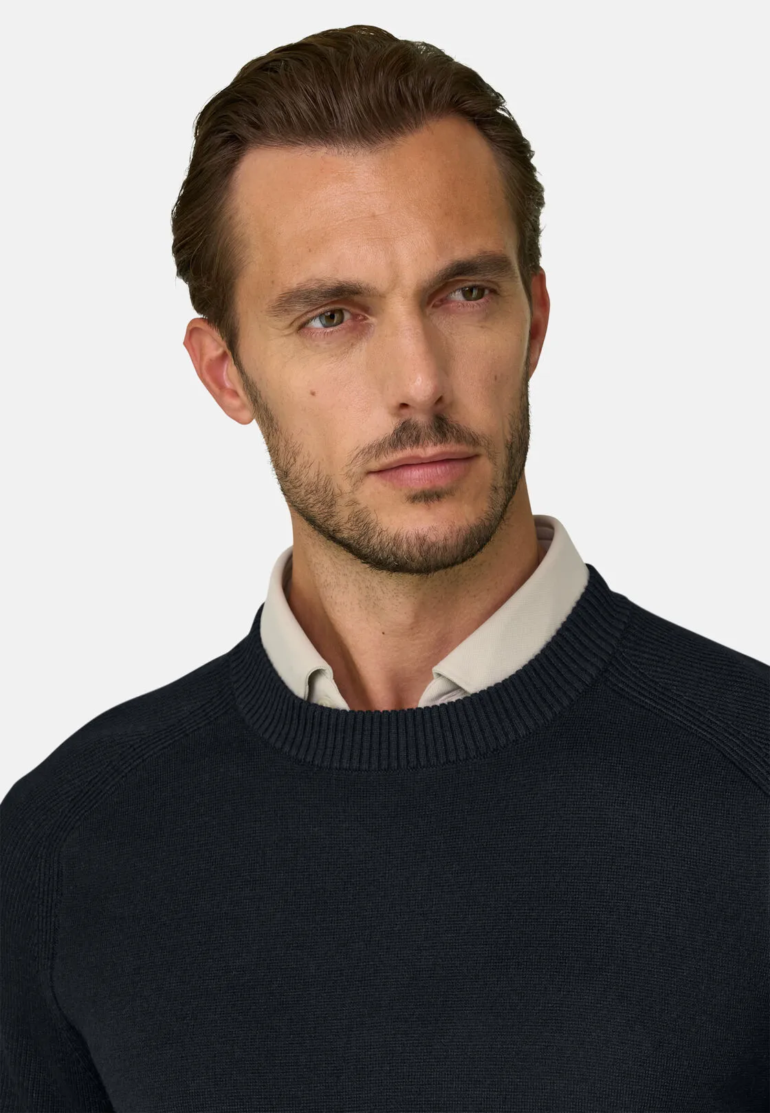 Boggi, Girocollo In Misto Lana Merino Wooltech, Uomo, Nero, Taglia: XXL - immagine 3